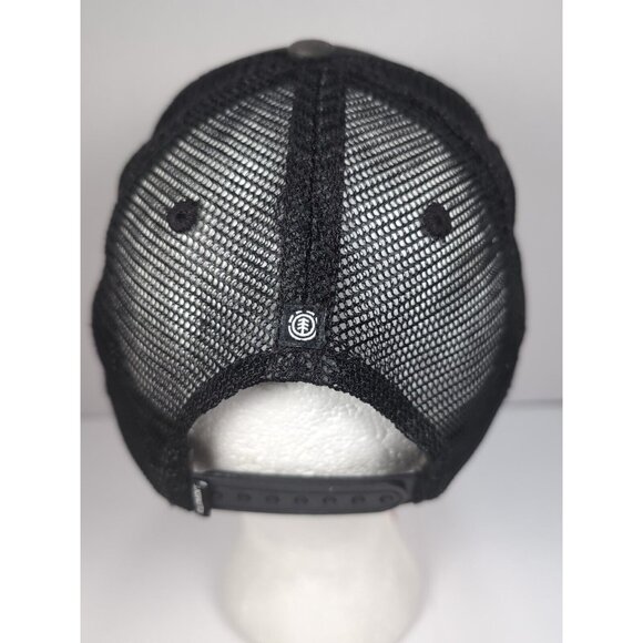 Element Mesh Snap Back Trucker Hat One Size Dark Gray Herringbone Pattern Patch - Picture 6 of 14
